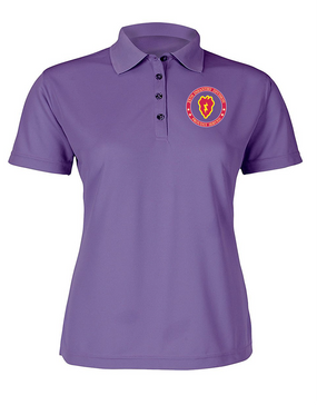 25th Infantry Division  Ladies Embroidered Moisture Wick Polo Shirt -Proud