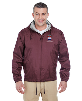 V Corps Co A 75th Infantry Embroidered Fleece-Lined Hooded Jacket