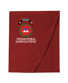 VII Corps Company B  75th Infantry Embroidered Dryblend Stadium Blanket  -RLTW