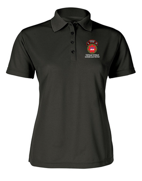 VII Corps B Company  75th Infantry Ladies Embroidered Moisture Wick Polo Shirt-RLTW