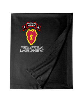 25th Infantry Division Company F  75th Infantry Embroidered Dryblend Stadium Blanket