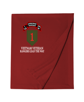 1st Infantry Division Company I  75th Infantry Embroidered Dryblend Stadium Blanket