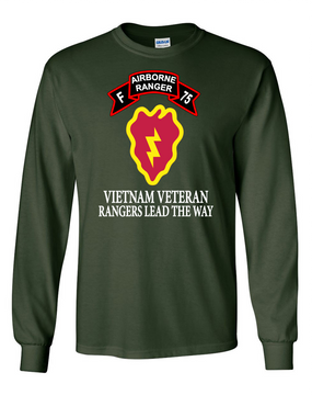 25th Infantry Division Company F  75th Infantry Long-Sleeve Cotton T-Shirt -FF