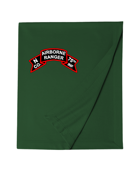 N Company 75th Infantry Embroidered Dryblend Stadium Blanket