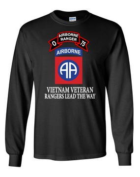 82nd Airborne Division O Company 75th Infantry Long-Sleeve Cotton T-Shirt-FF
