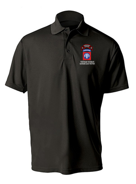 82nd Airborne Division O Company 75th Infantry Embroidered Moisture Wick Polo