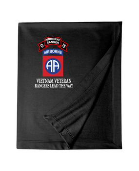 82nd Airborne Division O Company 75th Infantry Embroidered Dryblend Stadium Blanket