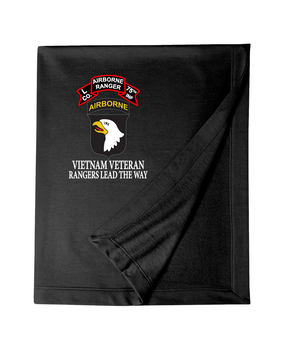 101st Airborne Division L Company 75th Infantry Embroidered Dryblend Stadium Blanket