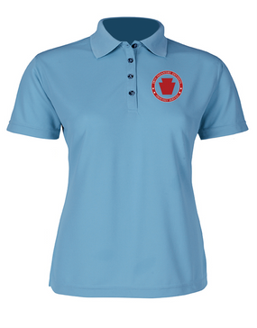 28th Infantry Division  Ladies Embroidered Moisture Wick Polo Shirt-Proud