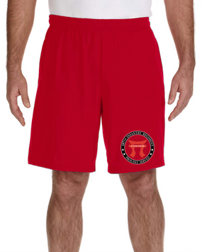 187th Regimental Combat Team Embroidered Gym Shorts-Proud
