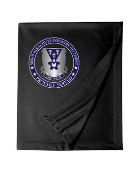 503rd Parachute Infantry Regiment Embroidered Dryblend Stadium Blanket -Proud