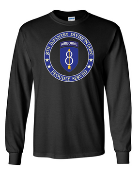 8th Infantry Division Airborne Long-Sleeve Cotton Shirt  -Proud  (FF)