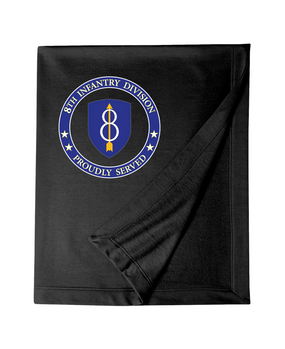 8th Infantry Division Embroidered Dryblend Stadium Blanket-Proud