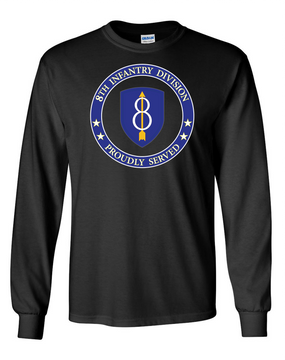 8th Infantry Division Long-Sleeve Cotton Shirt  -Proud  (FF)