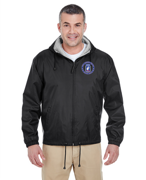 173rd Airborne Brigade Embroidered Fleece-Lined Hooded Jacket-Proudly