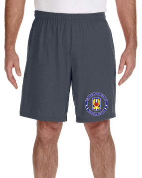 199th Infantry Brigade Embroidered Gym Shorts-Proud