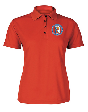 198th Light Infantry Brigade Ladies Embroidered Moisture Wick Polo Shirt-Proud