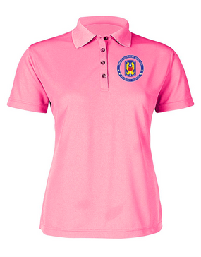 199th Light Infantry Brigade  Ladies Embroidered Moisture Wick Polo Shirt-Proud