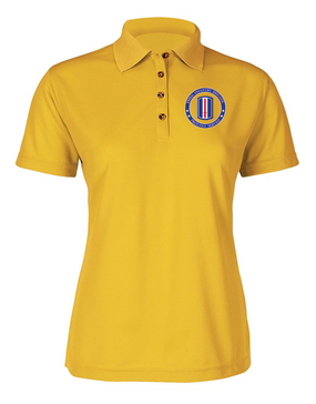193rd Infantry Brigade Ladies Embroidered Moisture Wick Polo Shirt-Proud