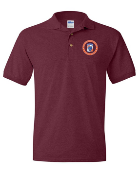 35th Signal Brigade (Airborne) Embroidered Cotton Polo Shirt-Proud