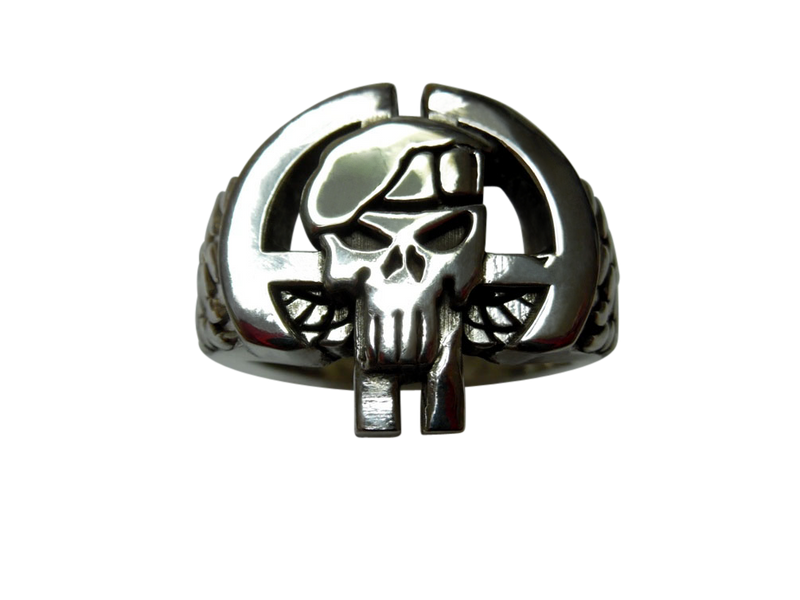 82nd Airborne Division Sterling Silver Punisher Ring