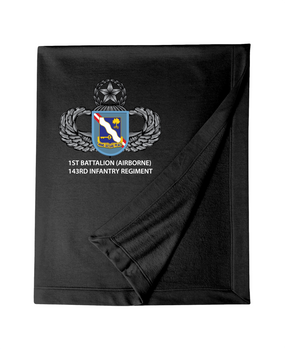 1st Battalion (Airborne) 143rd Infantry Regiment Embroidered Dryblend Stadium Blanket