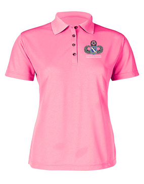 1st Battalion (Airborne) 143rd Infantry Regiment Ladies Embroidered Moisture Wick Polo Shirt