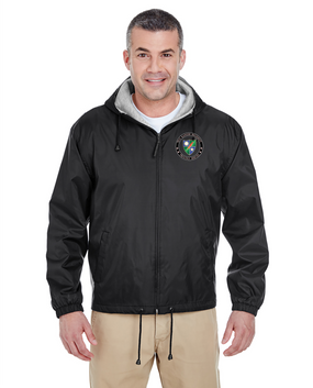 75th Ranger Regiment "DUI" Embroidered Fleece-Lined Hooded Jacket -Proud