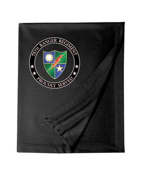 75th Ranger Regiment "DUI" Embroidered Dryblend Stadium Blanket -Proud