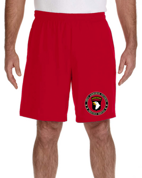 101st Airborne Division  Embroidered Gym Shorts-Proud