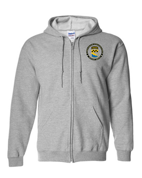 525th Expeditionary MI Brigade (Airborne) Embroidered Hooded Sweatshirt with Zipper-Proud