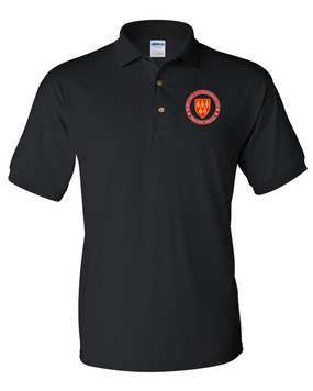 32nd Army Air Defense Command  Embroidered Cotton Polo Shirt-Proud