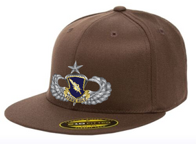 504th Senior Parachutist Badge Premium Embroidered Flexdfit Baseball Cap