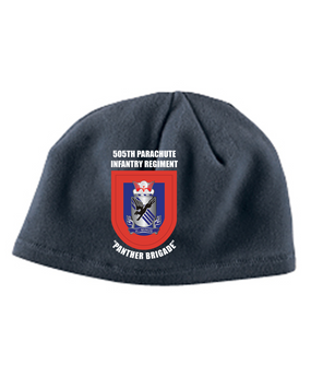 505th Crest Flash Embroidered Fleece Beanie