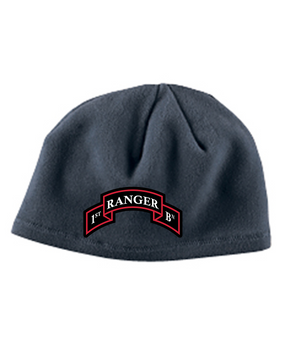 1-75th "Scroll " Embroidered Fleece Beanie