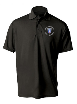 173rd Airborne "Once a Paratrooper" Embroidered Moisture Wick Polo Shirt