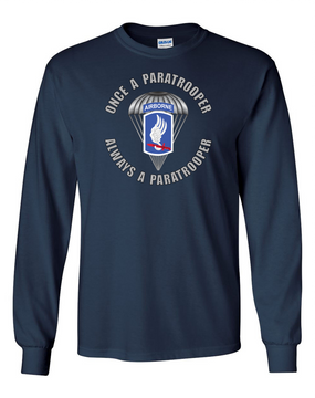 173rd Airborne "Once a Paratrooper" Long-Sleeve Cotton Shirt 