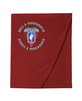 173rd Airborne "Once a Paratrooper" Embroidered Dryblend Stadium Blanket