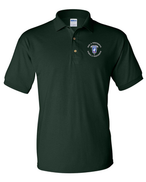 173rd Airborne "Once a Paratrooper" Embroidered Cotton Polo Shirt