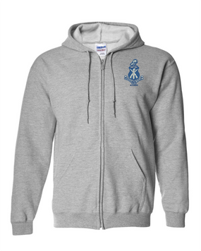 Puerto Rico ROTC Embroidered Hooded Sweatshirt with Zipper