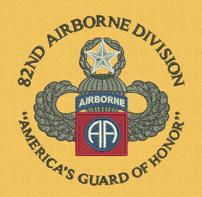 82nd Airborne "America's Guard of Honor" embroidered Van Heusen Silky Poplin Dress Shirt