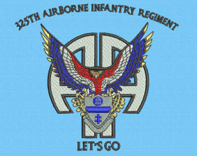 325th Airborne Infantry Regiment embroidered Van Heusen Silky Poplin Dress Shirt