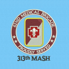 313th MASH (62nd Med Bde) (CMB) Embroidered Hooded Sweatshirt