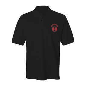 7th Infantry Division "MANCHUS" Embroidered Cotton Polo Shirt