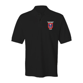 3- 505th Parachute Infantry Battalion "Crest & Flash"  Embroidered Cotton Polo Shirt