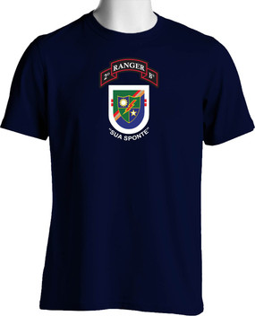 2-75th Ranger Battalion "Old Flash & New Scroll" (Chest) Cotton Shirt