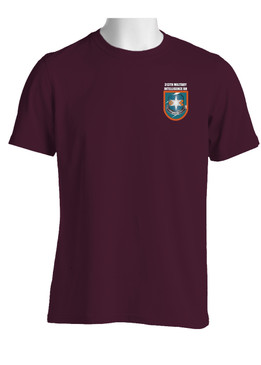 313th Military Intelligence Battalion (ABN) "Flash & Crest"  (Pocket)  Cotton Shirt