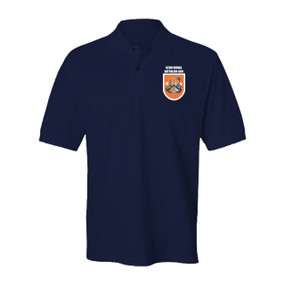 82nd Signal Battalion "Flash & Crest"  Embroidered Cotton Polo Shirt