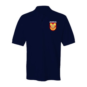 3/4 ADA Battalion (Airborne) "Flash & Crest"  Embroidered Cotton Polo Shirt