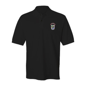 3-75 Ranger Battalion "Old Flash " Embroidered Cotton Polo Shirt